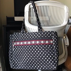 Vera Bradley Large Black Expandable Tote Bag